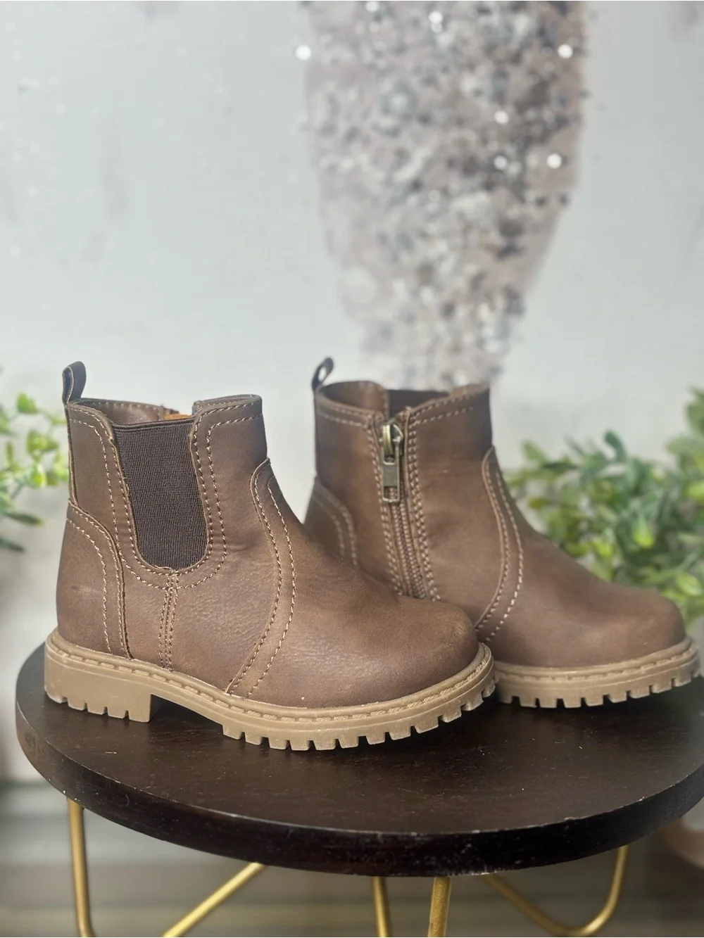 West Harris Toddler Brown Chelsea Zipper Boots